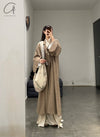 Mutedance 24 Autumn and Winter Single Button Long Coat MD-MD24FW46-CELADON